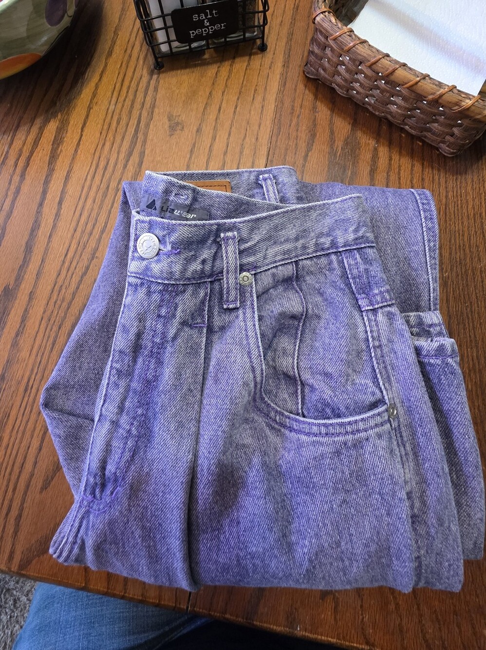 Lizwear Vintage Pleated Mom Jeans Acid Washed Lavender Size 8 - Picture 12 of 12